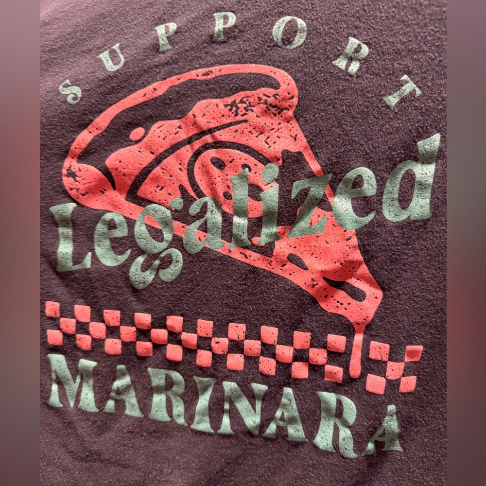 Humorous “Support Legalized Marinara” Graphic Tee - Picture 3 of 3